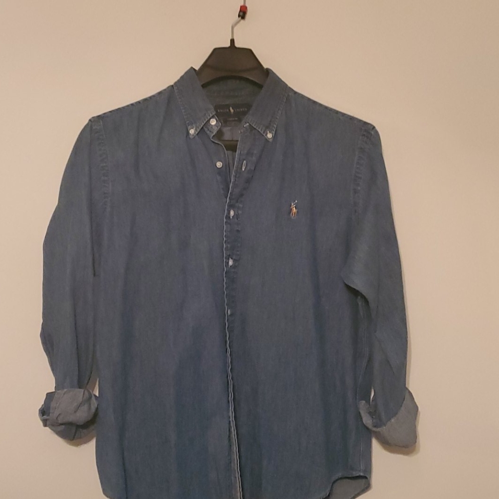 Genuine Denim Long Sleeve Polo Shortly Ralph Laure